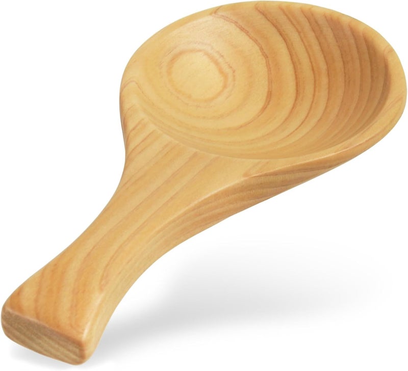 Morikuru Hinoki Tea Scoop 3.34 in (85mm), Matcha Scoop, Tea and Coffee Scoop, Made in Japan - Image 1